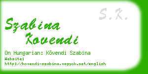 szabina kovendi business card